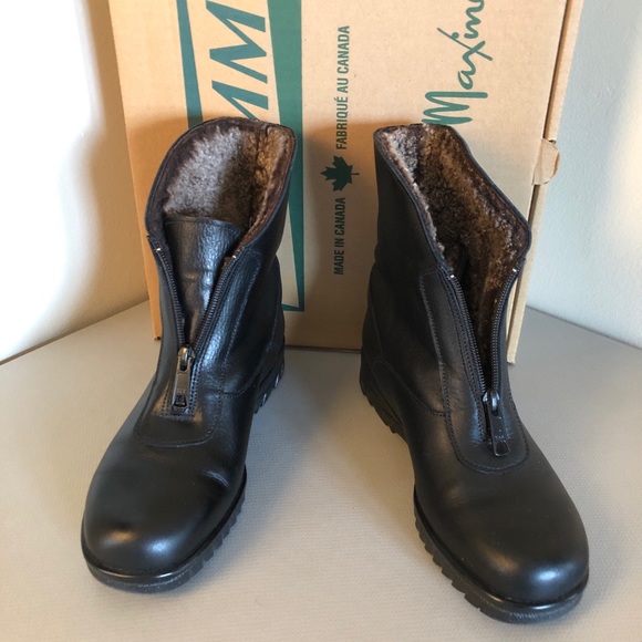 black leather boots canada